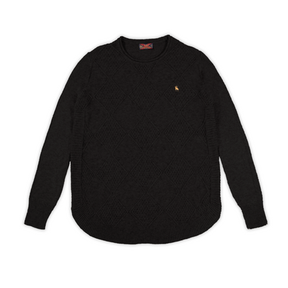 Jersey Mujer Textura Rombos Negro