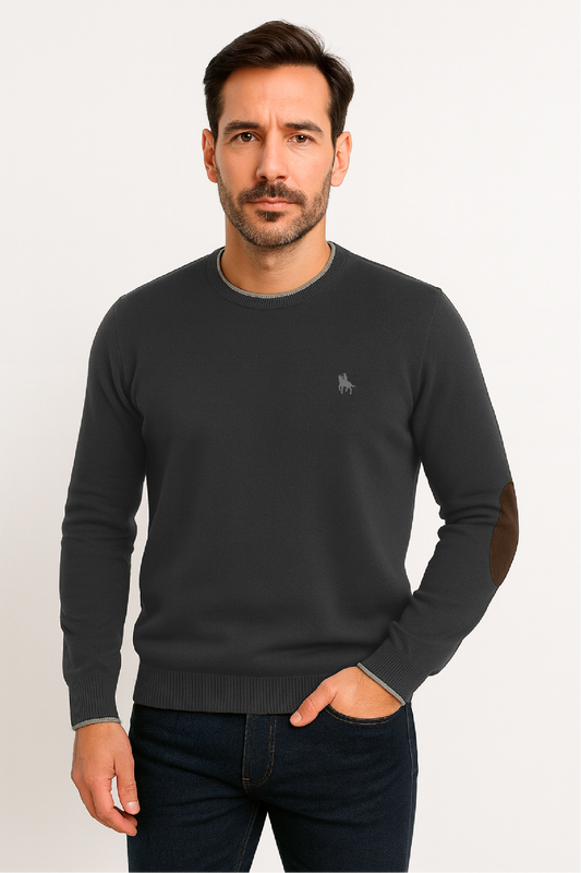 Jersey Hombre Gris con Coderas