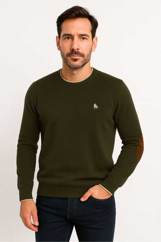 Jersey Hombre Verde con Coderas