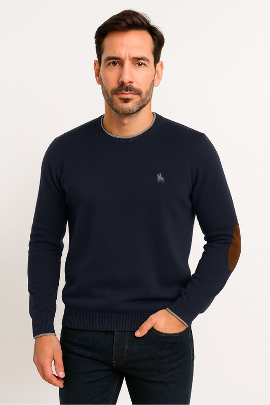 Jersey Hombre Marino con Coderas