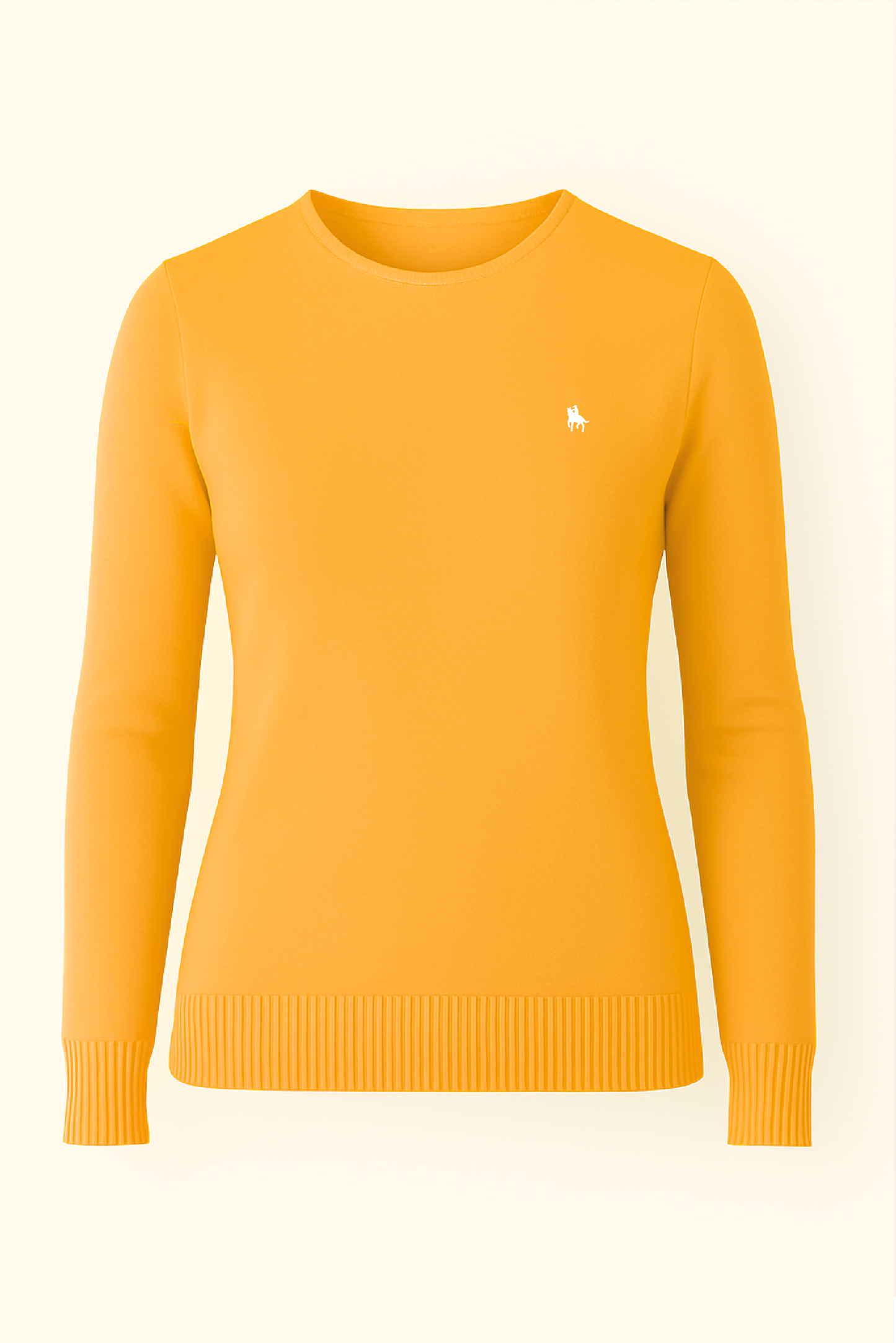 Jersey de Mujer Cuello Redondo Amarillo