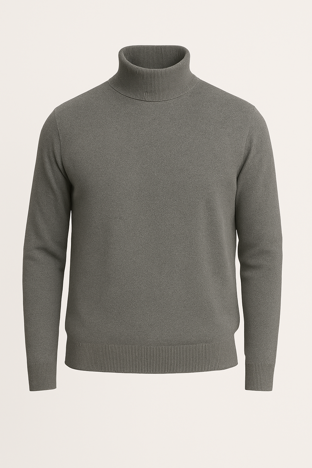 Jersey de hombre cuello vuelto básico gris