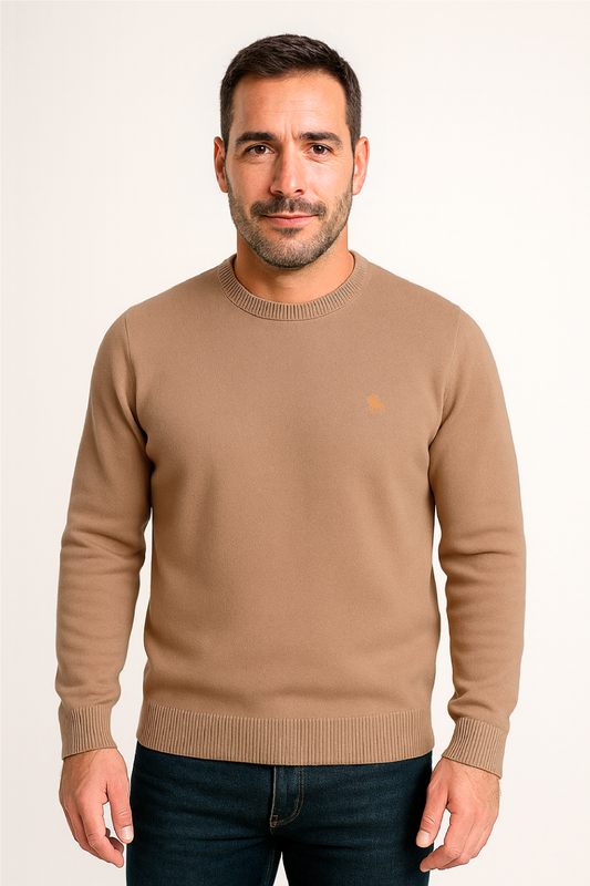 Jersey Hombre Punto Beige Mirabbo