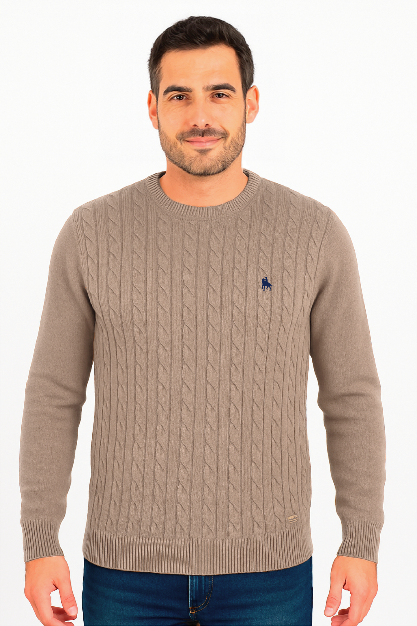 Jersey Rosso Trenzado Tostado