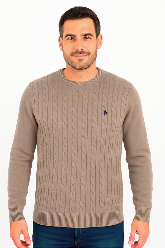 Jersey Rosso Trenzado Tostado