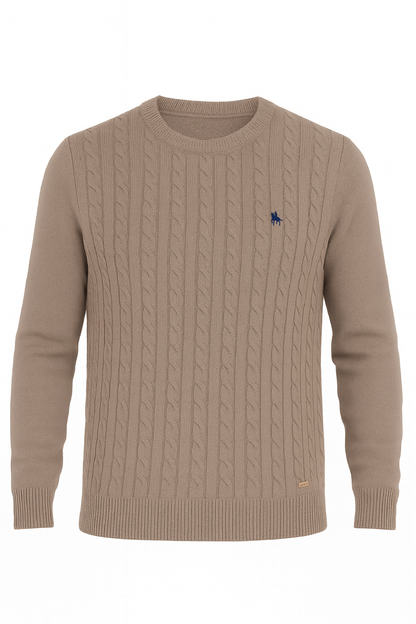 Jersey Rosso Trenzado Tostado