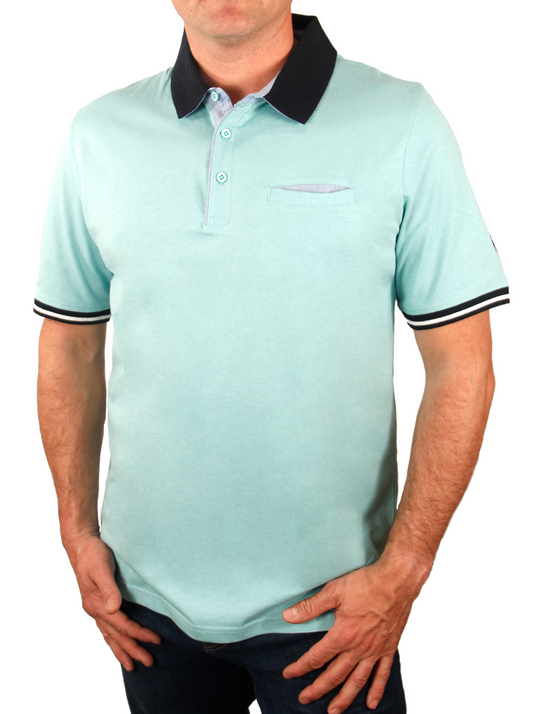 Polo liso azul