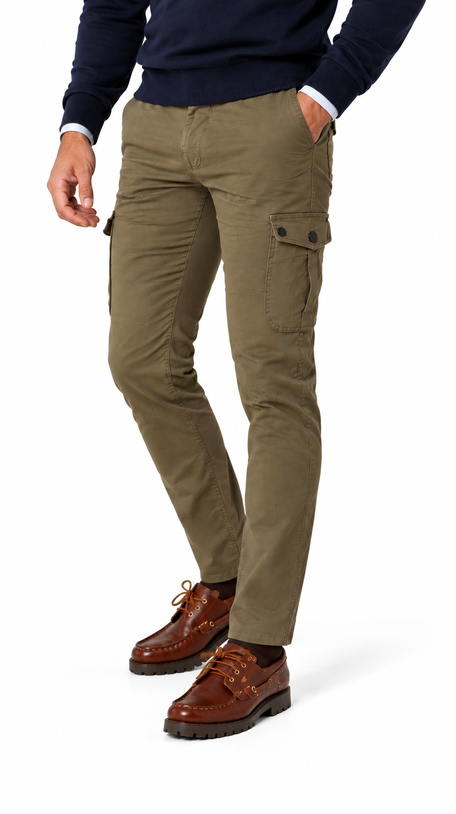 Pantalón chino Cargo Kaki