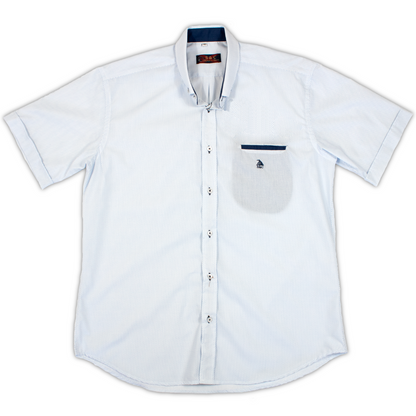 Conjunto camisa puntos marino con bermuda marino