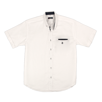 Conjunto camisa blanca con bermudas marino