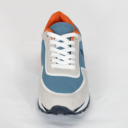 Zapatilla hombre azul y naranja