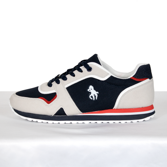 Zapatilla hombre beige con marino
