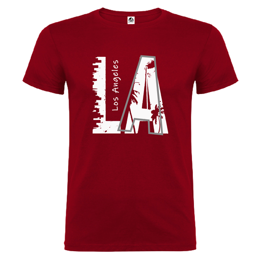 Camiseta Manga Corta Hombre Personalizada "Los Angeles"