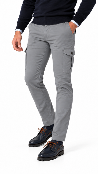 Pantalón chino Cargo Gris Acero