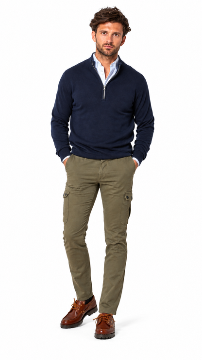 Pantalón chino Cargo Kaki