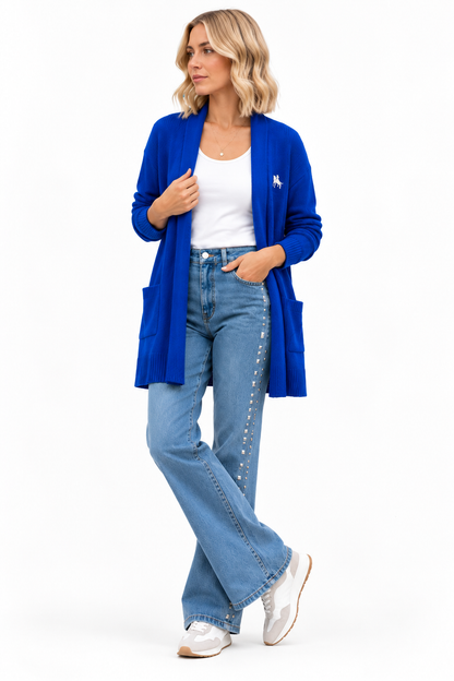 Chaqueta larga de punto