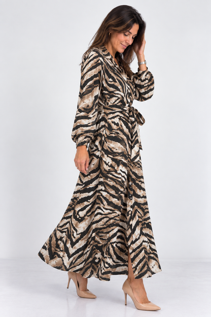 Vestido estampado animal print