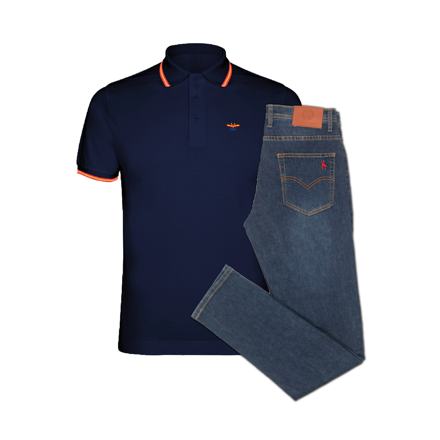 Conjunto Hombre Polo Nation y Vaquero Medio Ibiza