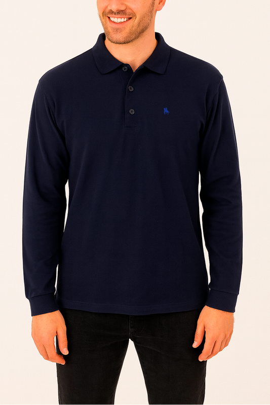 Polo Premium de manga larga navy
