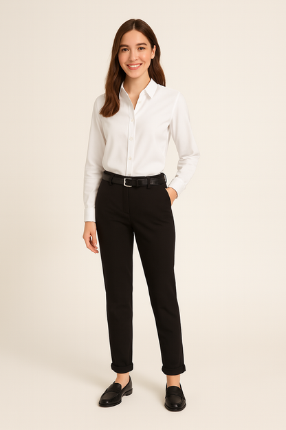 Pantalón Chino Mujer Negro