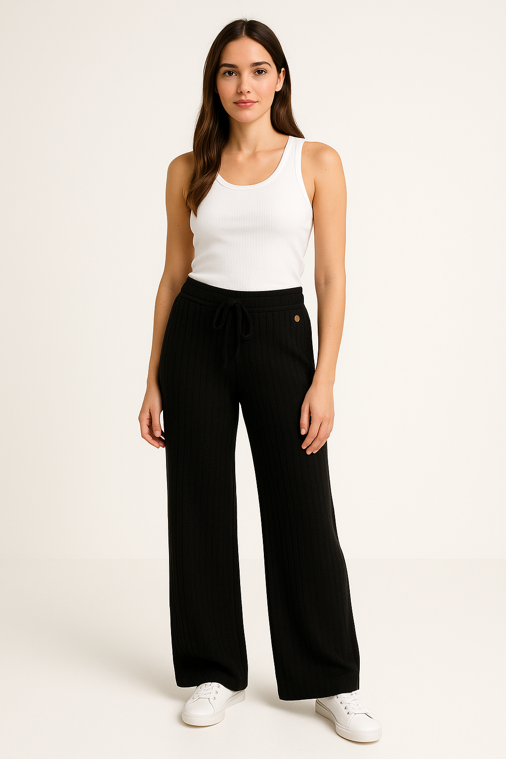 Pantalón Negro de punto para Mujer