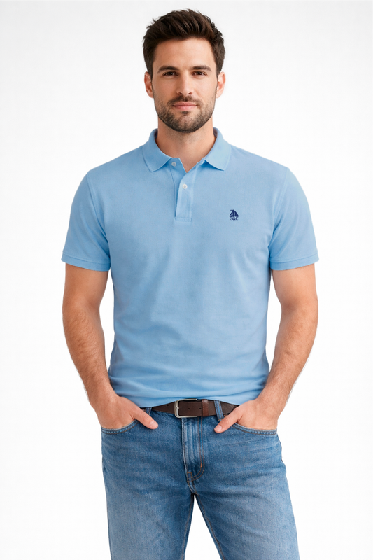 Polo manga corta Azul Celeste