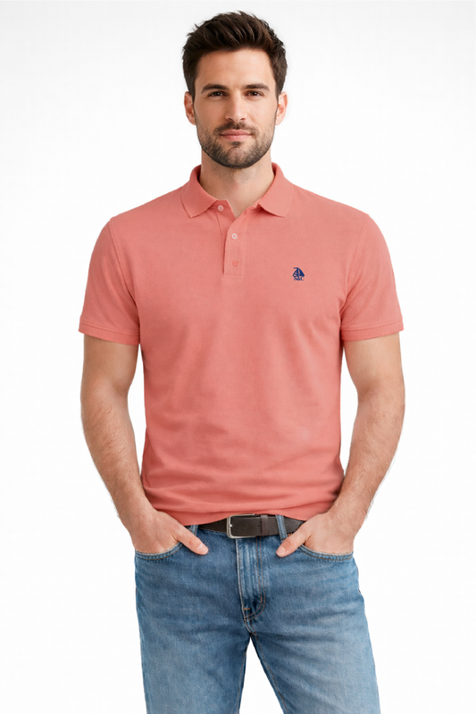 Polo manga corta Salmón