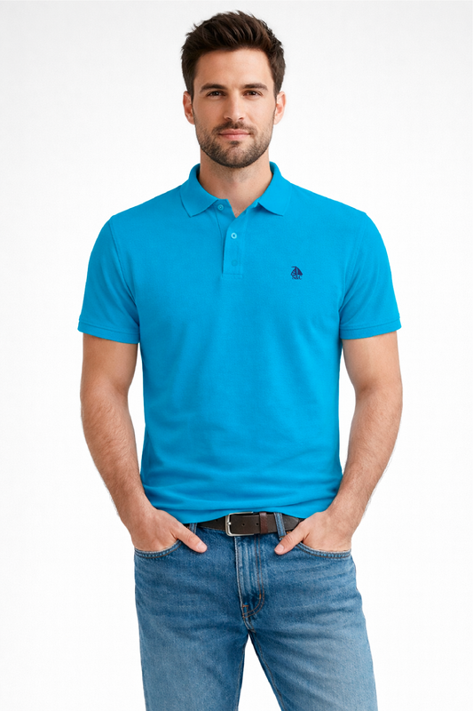Polo manga corta Azul Turquesa