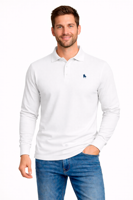 Polo manga larga Blanco