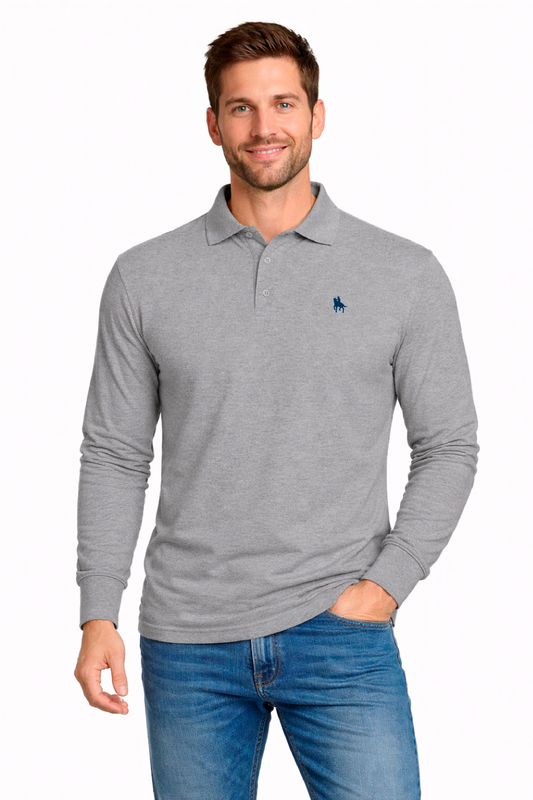 Polo manga larga Gris Vigore