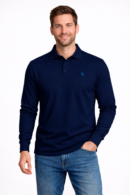 Polo manga larga Marino