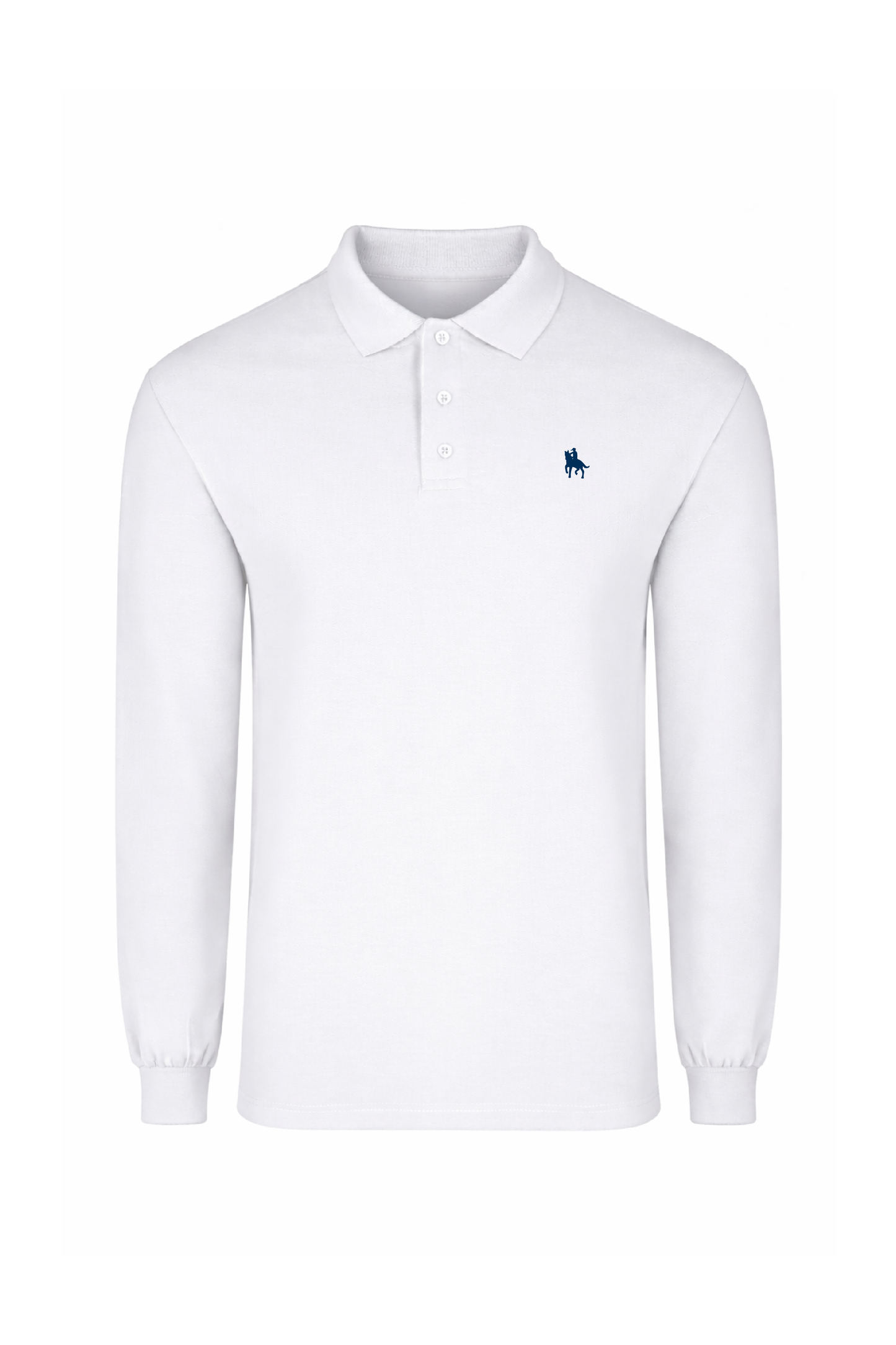 Polo Premium de manga larga blanco
