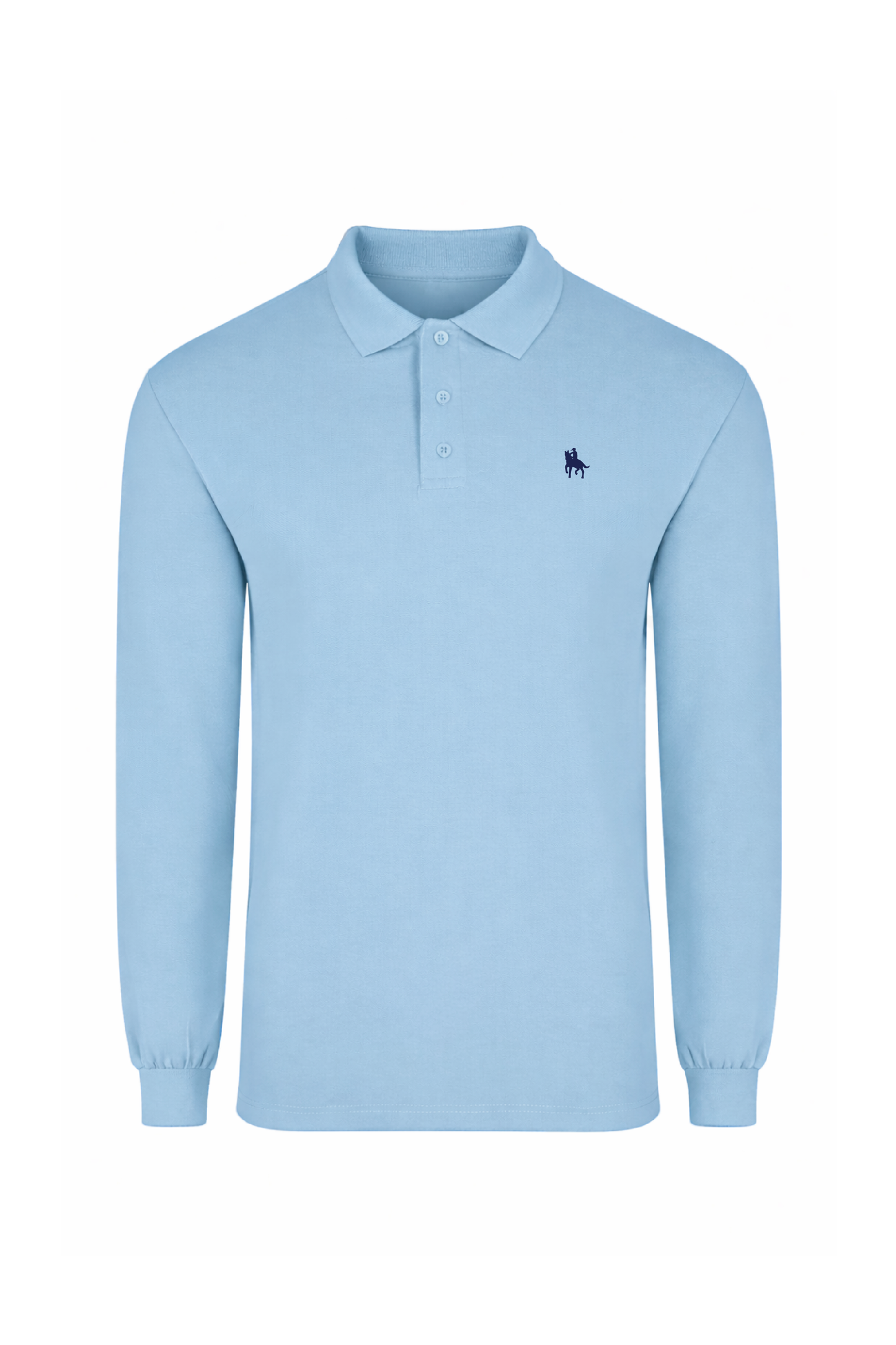 Polo Premium de manga larga sky blue
