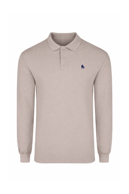 Polo Premium de manga larga could grey