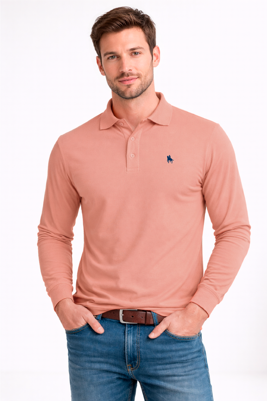 Polo Premium de manga larga pale rose