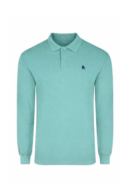 Polo Premium de manga larga sage