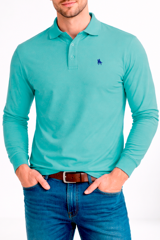 Polo Premium de manga larga sage