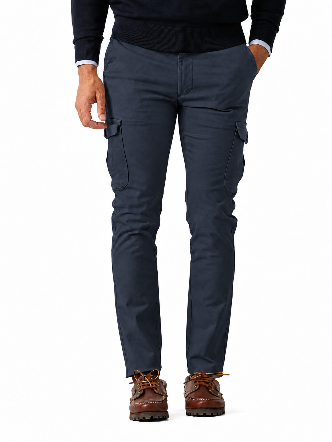 Pantalón chino Cargo Azul Marino