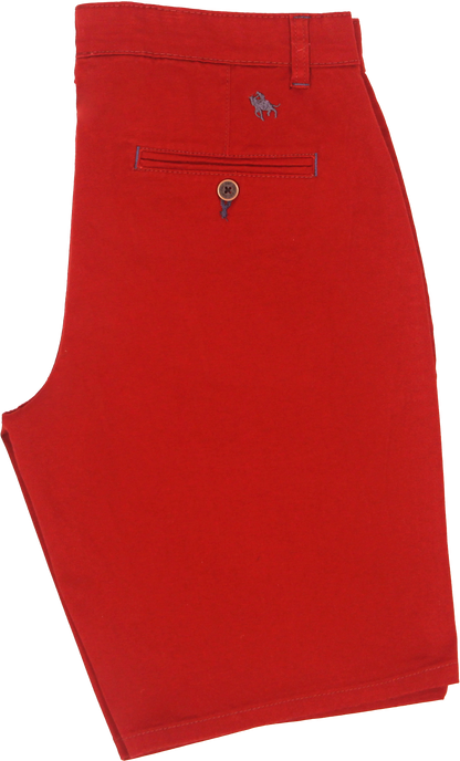Conjunto camisa verde cuadros y rayas con bermuda roja