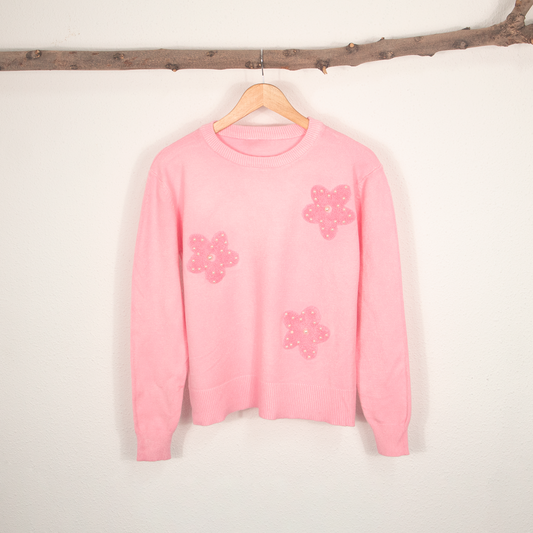 Jersey de Mujer Rosa con Flores