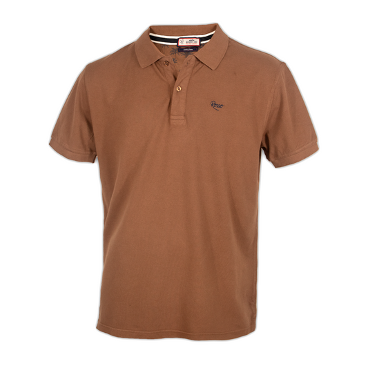 Polo manga corta hombre Rosso Marrón
