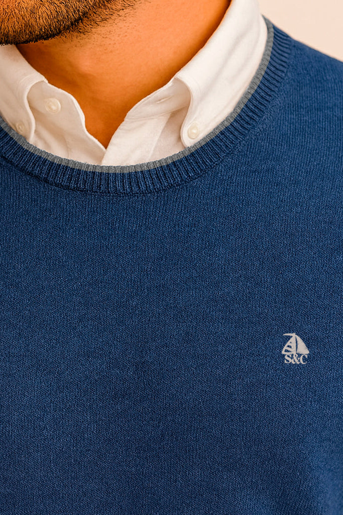 Jersey cuello redondo Royal