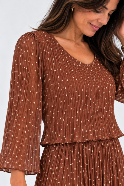 Vestido gasa tierra