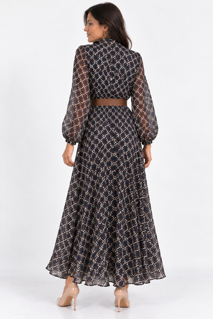 Vestido lazada cuello marino