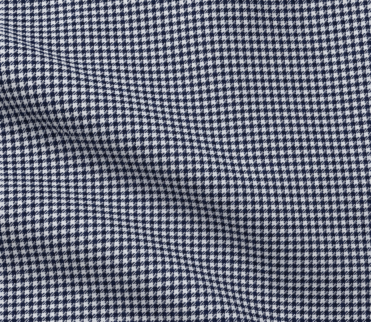 Camisa hombre manga larga pata de gallo marino