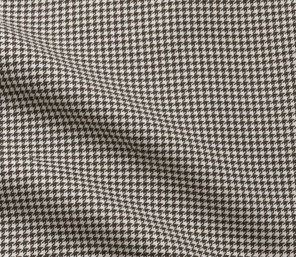 Camisa hombre manga larga pata de gallo marrón