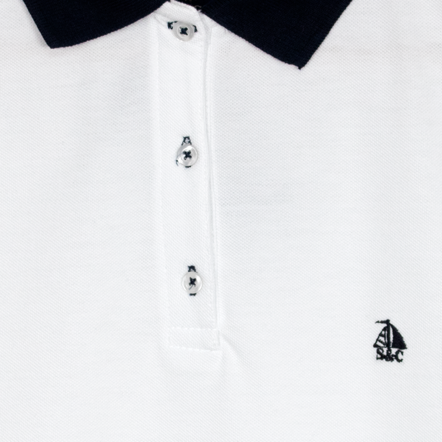 Vestido polo sin mangas blanco
