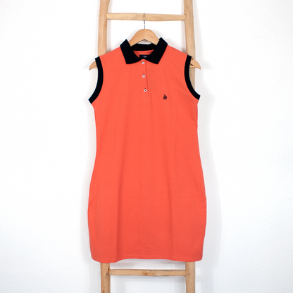 Vestido polo sin mangas coral
