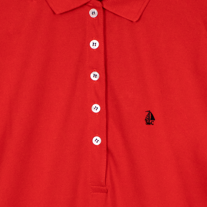 Vestido polo manga corta rojo