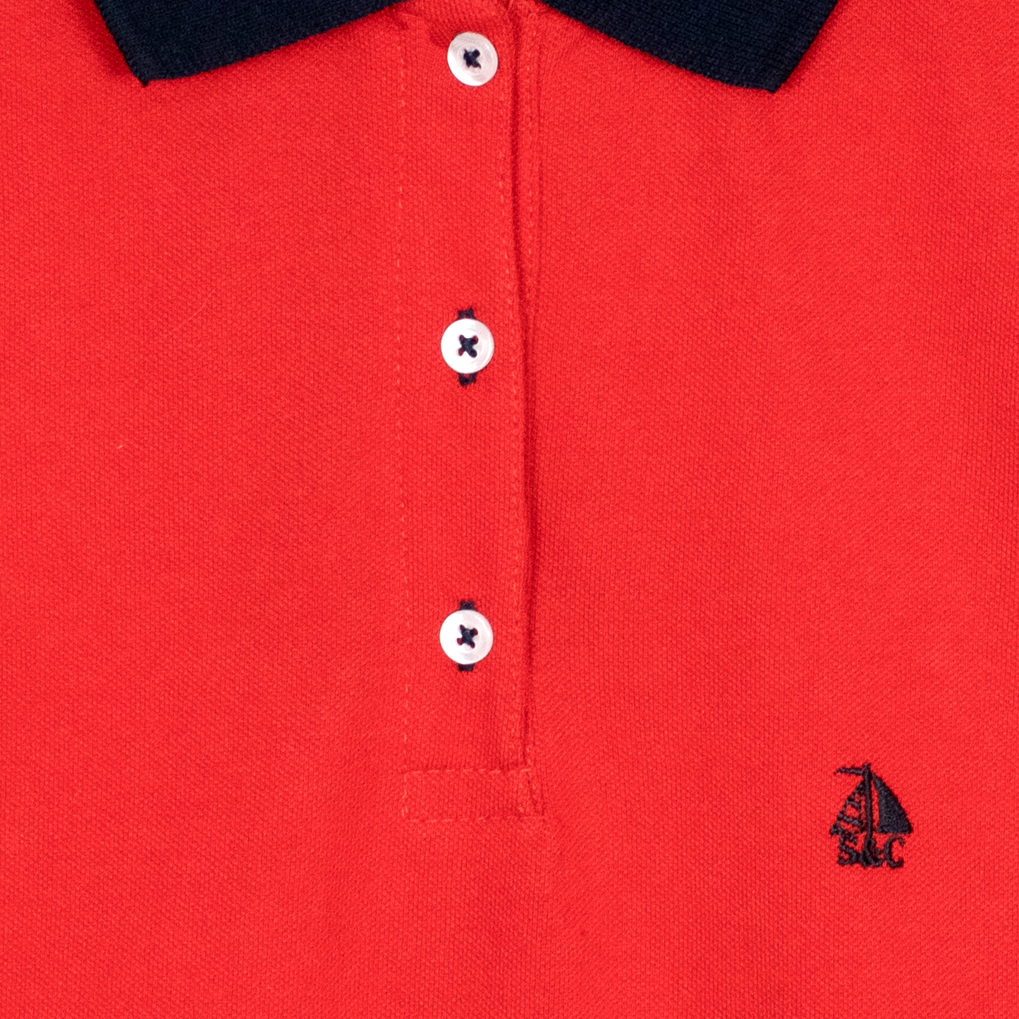 vestido polo sin mangas rojo